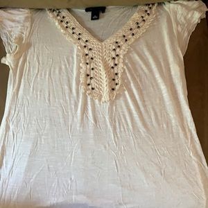 Medium White see through blouse